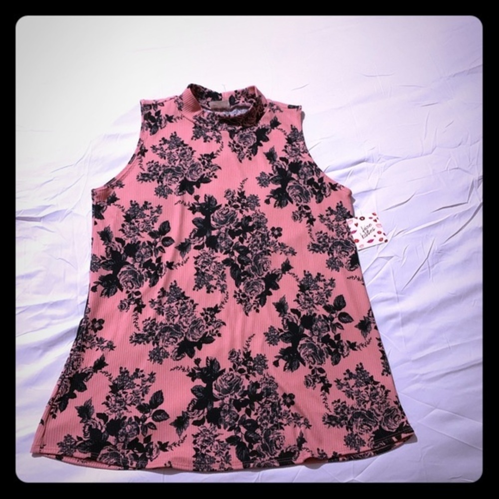 Free Kisses Floral Blouse Top‎ Soft Fit XL